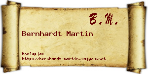 Bernhardt Martin névjegykártya