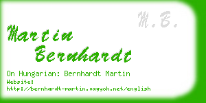 martin bernhardt business card